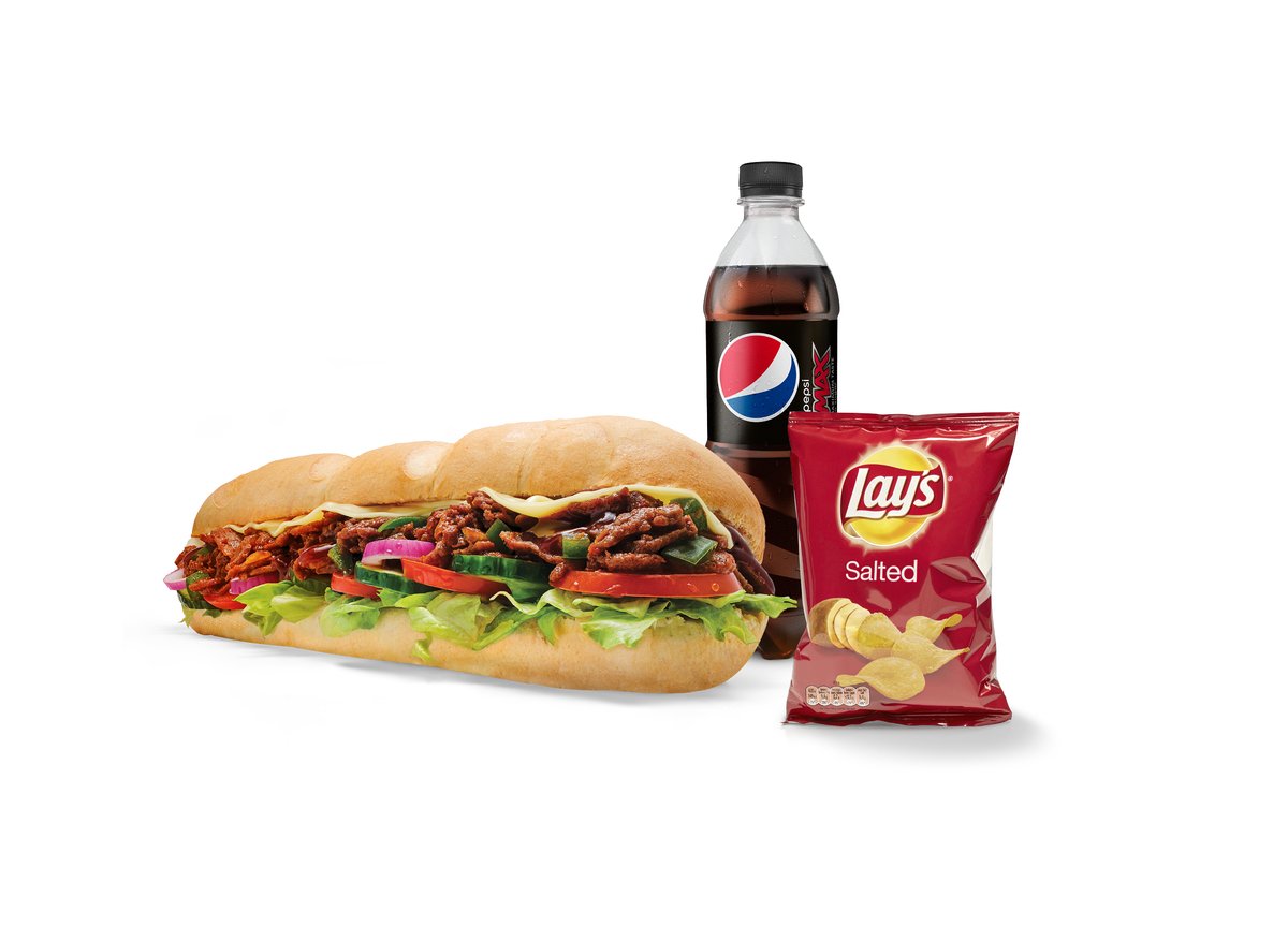 Steak and Cheese Meal Deal, 30cm