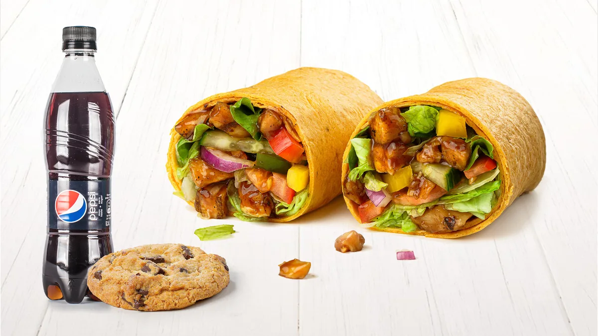 BBQ piščanec wrap meni