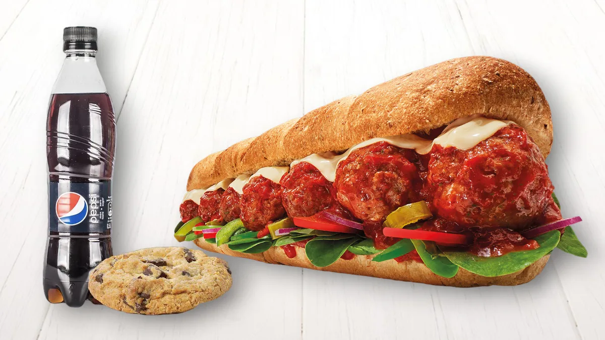 Meatballs sendvič meni