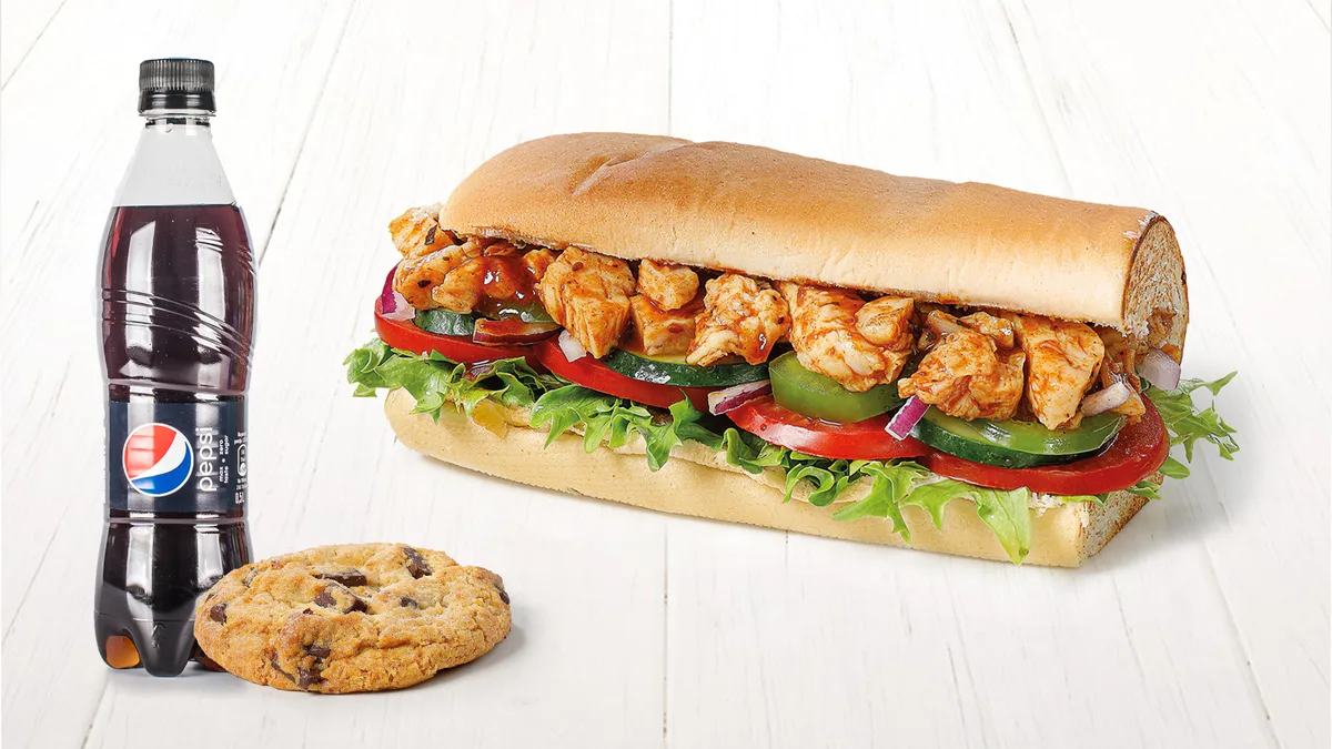 Teriyaki piščanec sendvič meni