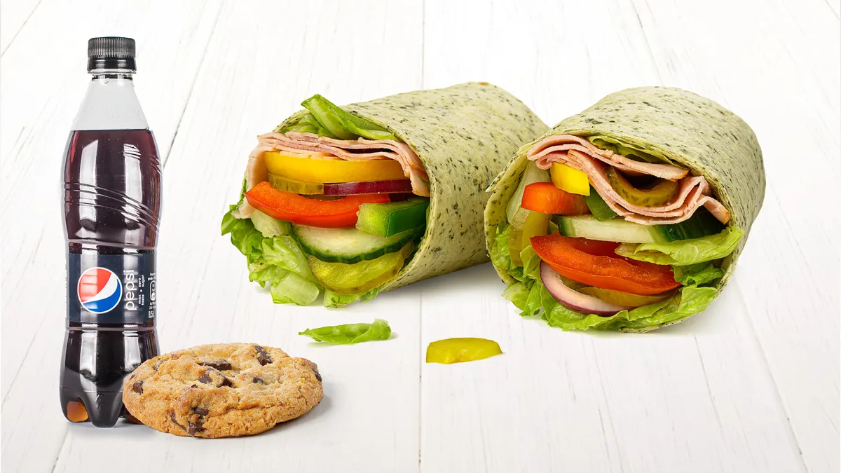 Šunka wrap meni