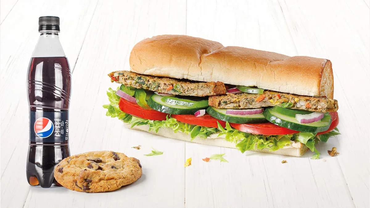 Vegan patty sendvič meni