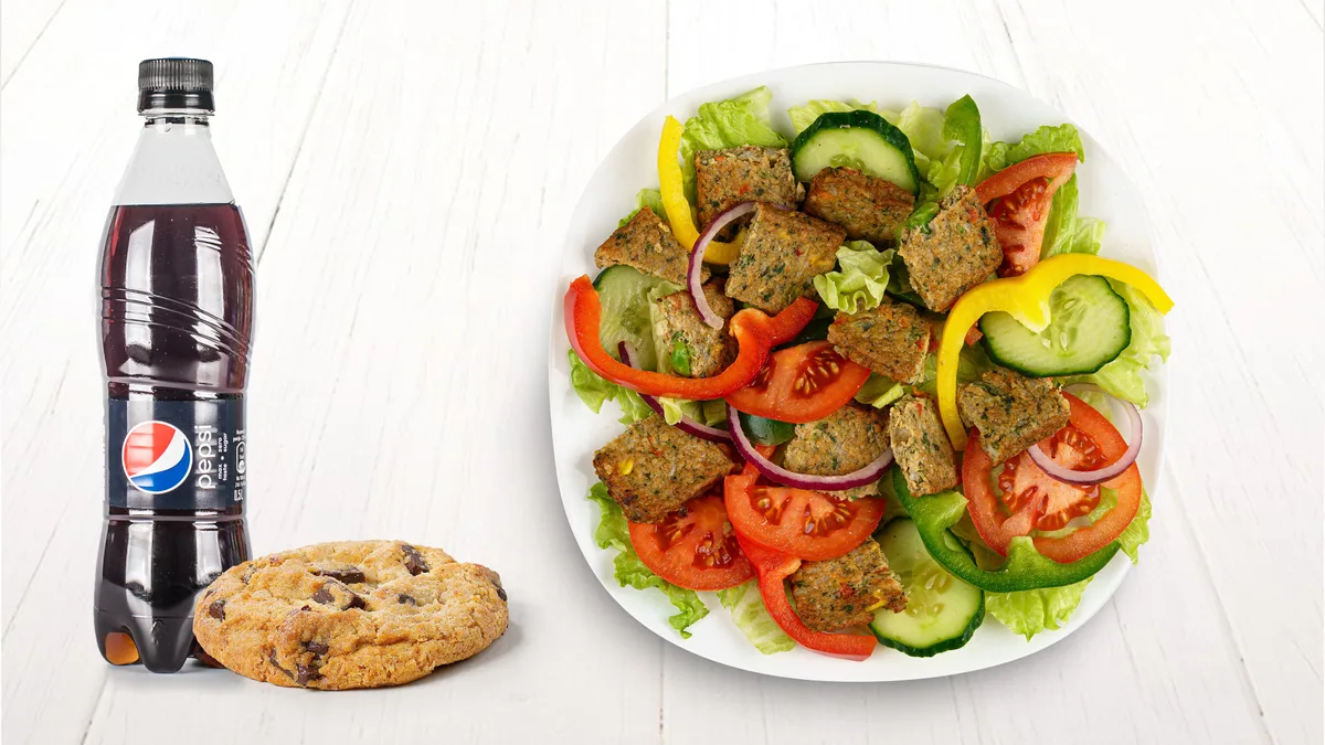 Vegan patty solata meni