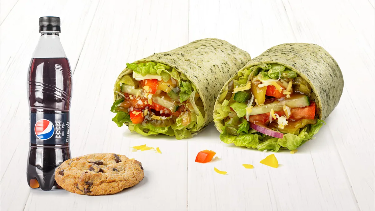 Veggie Delite wrap meni