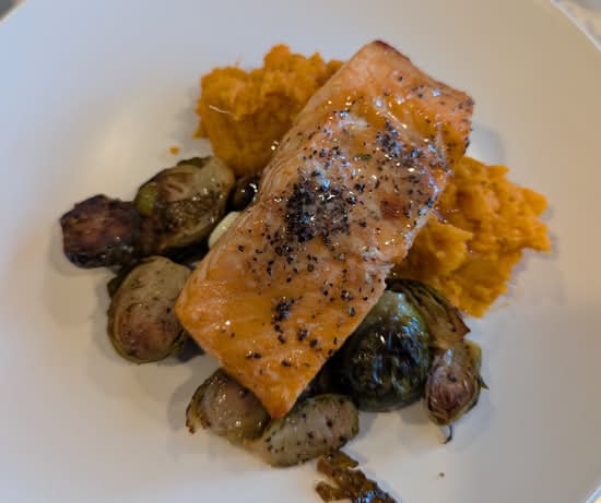 Maple glazed salmon