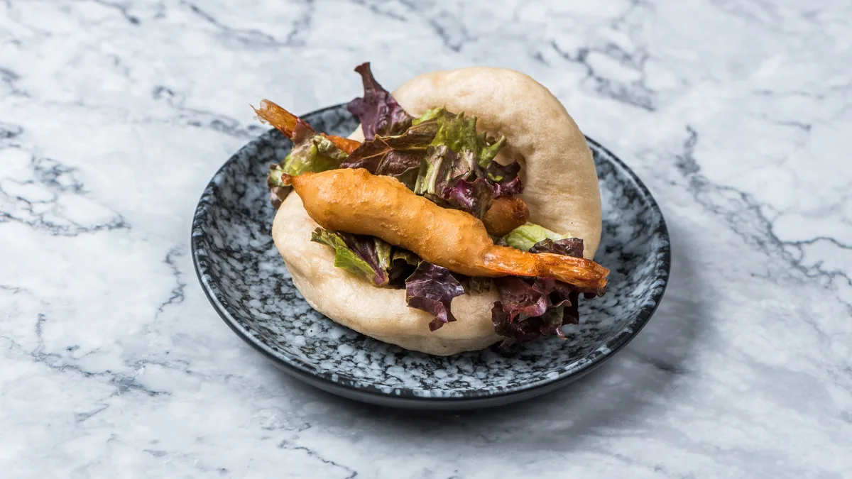 B4) Bao Bun με Τραγανές Γαρίδες