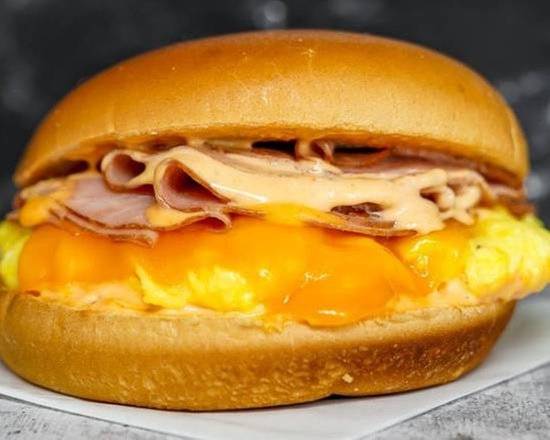 Brioche, Ham, Egg, and Cheddar