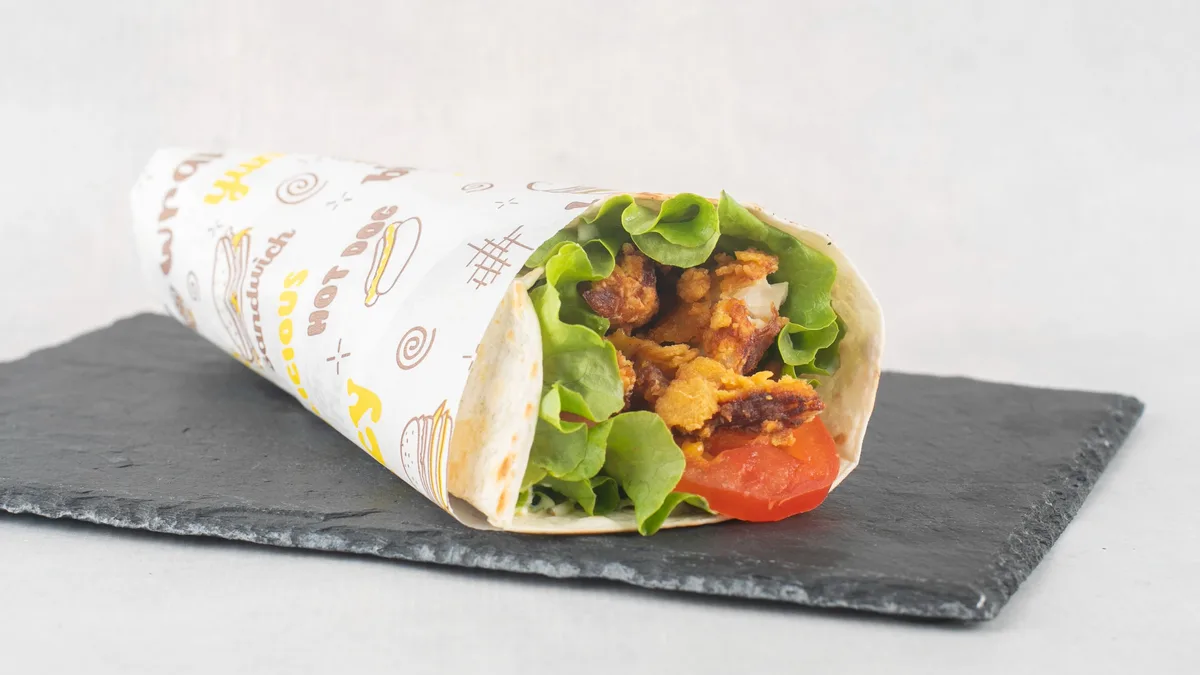 Crispy chicken wrap