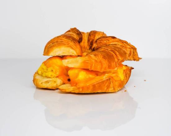 Croissant, Egg, and Cheddar