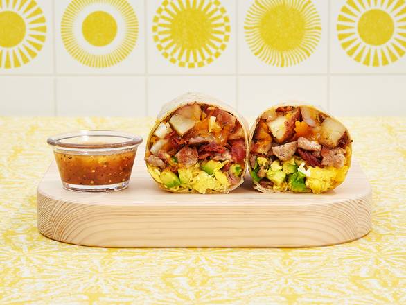 Steak and Bacon Breakfast Burrito