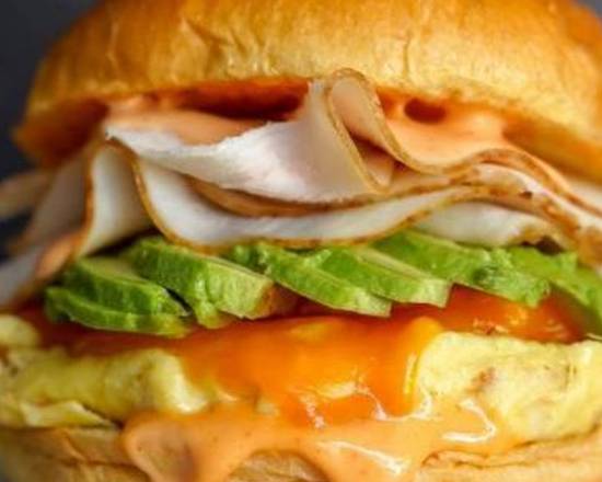 Brioche, Smoked Turkey, Egg and Avocado