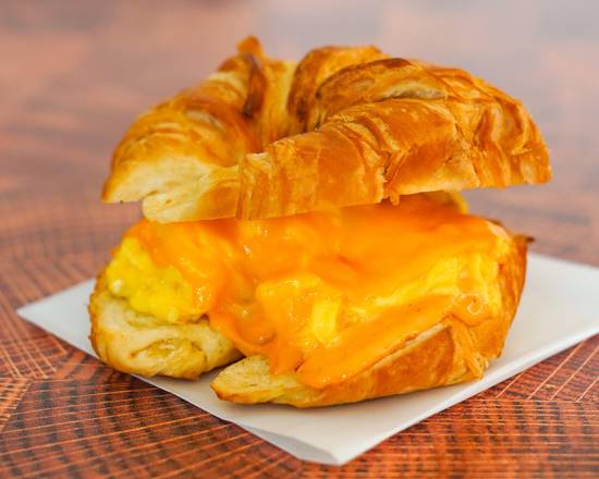 Croissant, Egg, and Cheddar