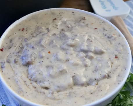 A Cup of Our Famous Sausage Gravy