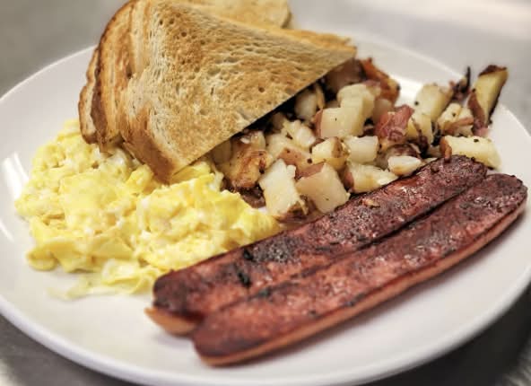 Smoked Sausage and Two Eggs