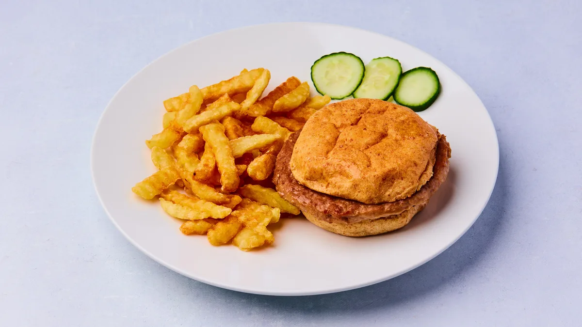 Hamburg med chips