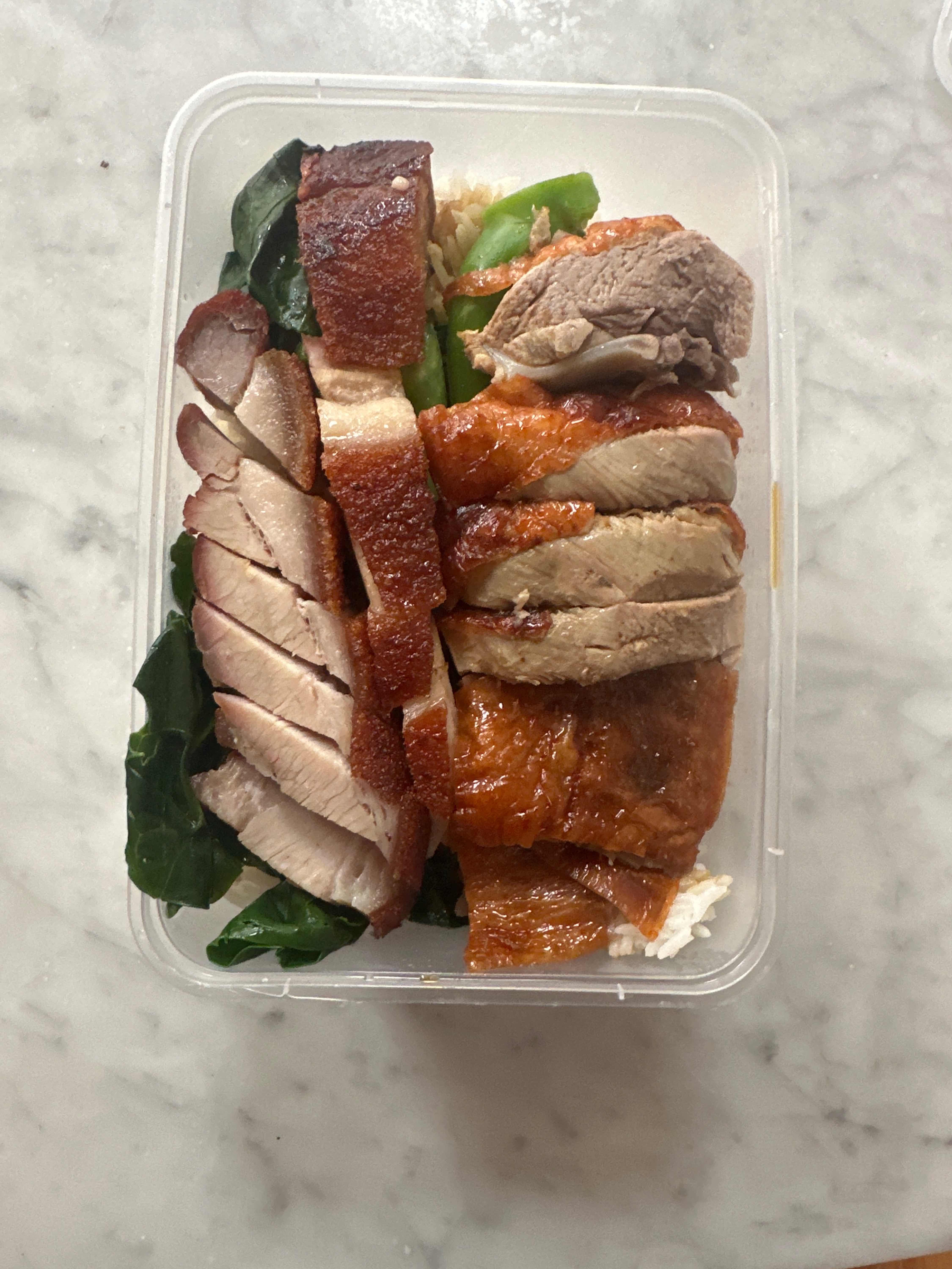 Roast Duck and Roast Pork on Rice