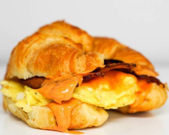 Croissant, Bacon, Egg, and Cheddar