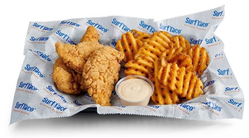 Chicken Tenders and Waffle Fries