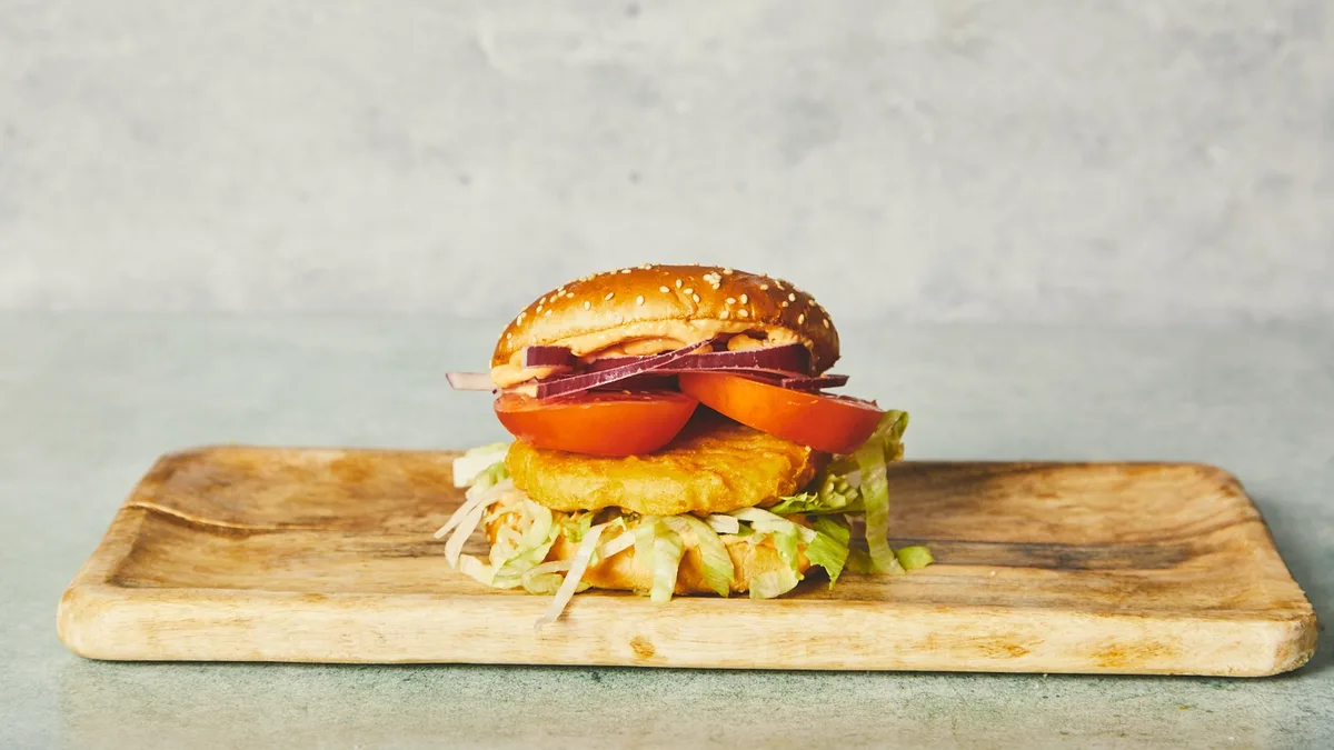 Kyllingeburger menu