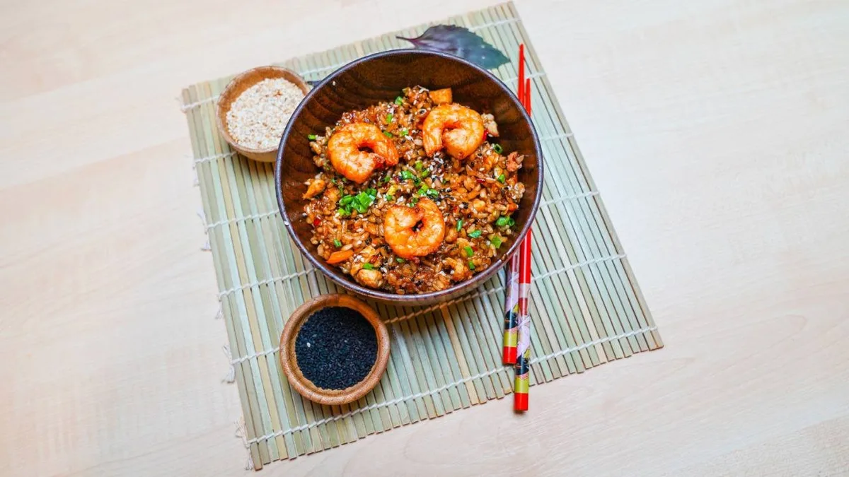 Düyü Teriyaki Krevet ilə