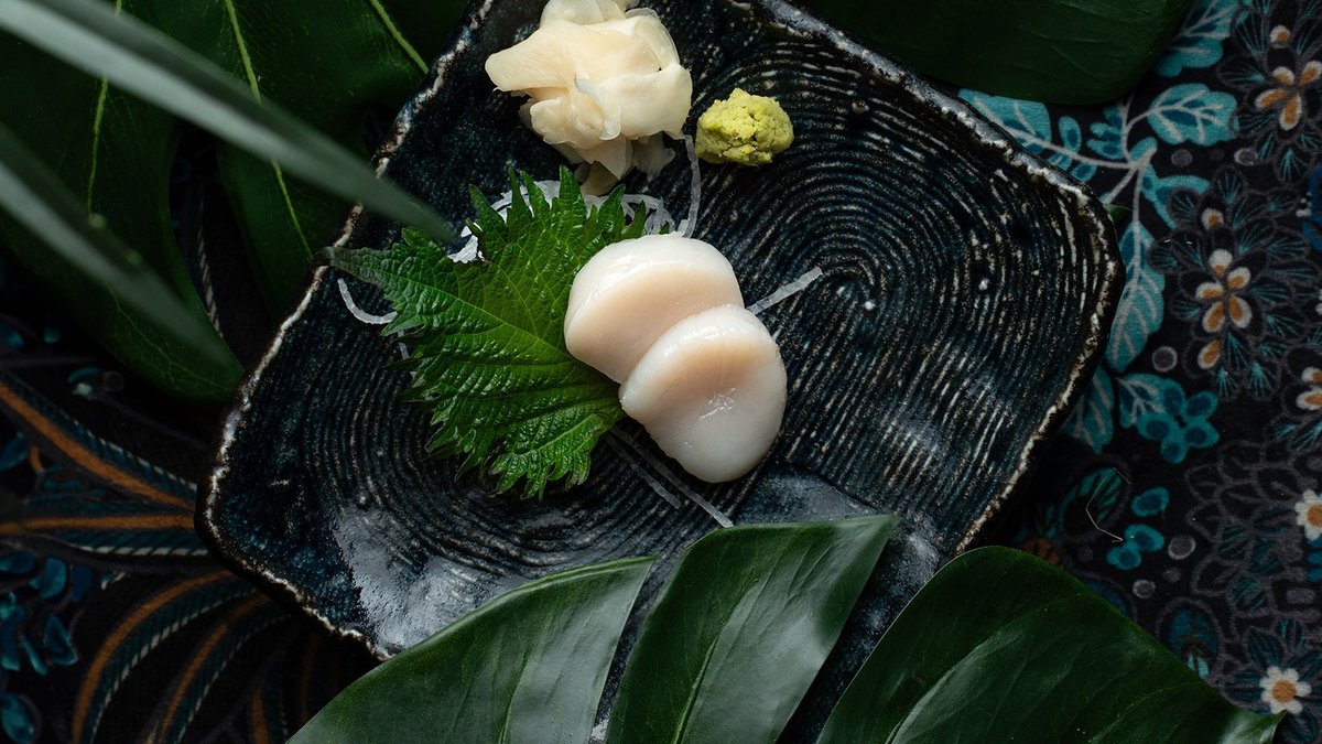 Kamskjell Sashimi