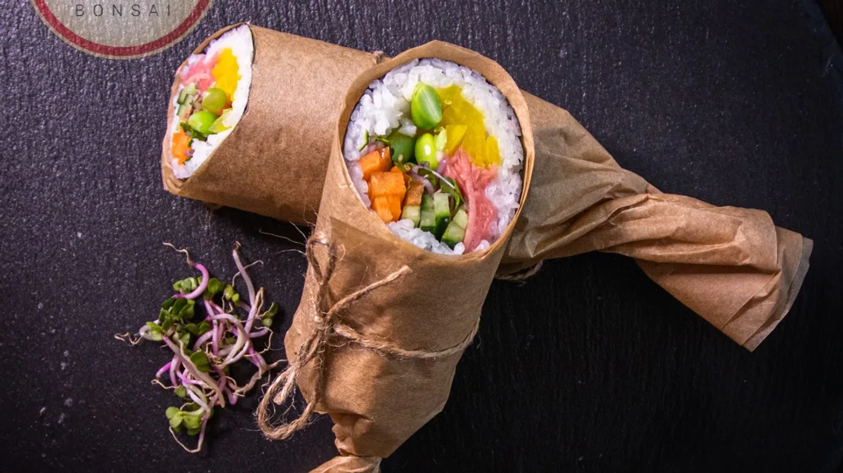 Sushi burrito vegan