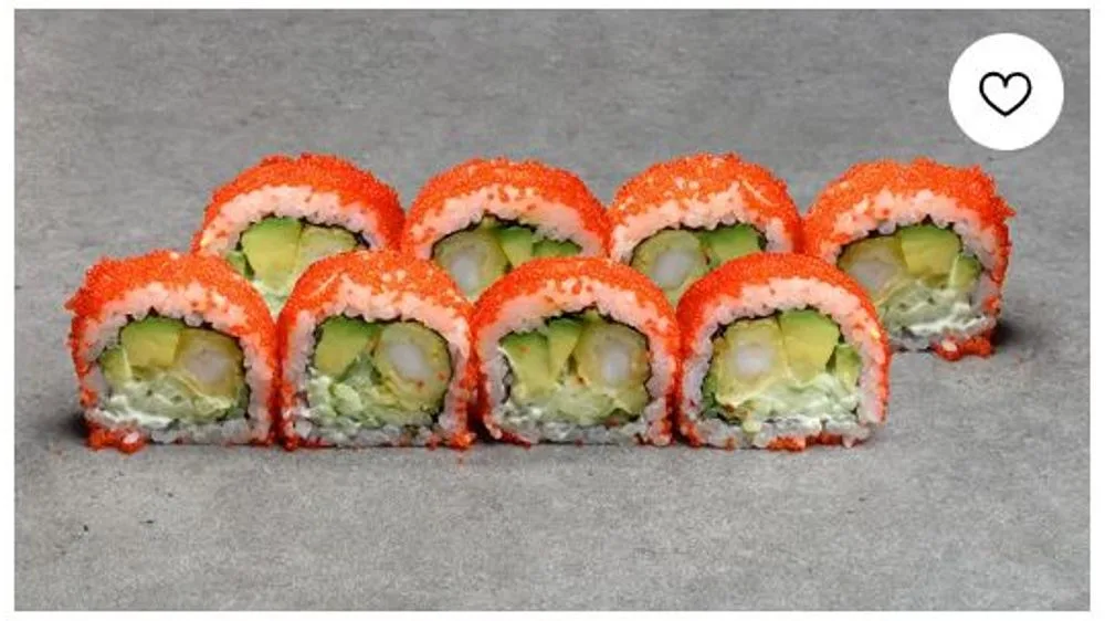 California tobiko krewetka w tepurze (8 sztuk)