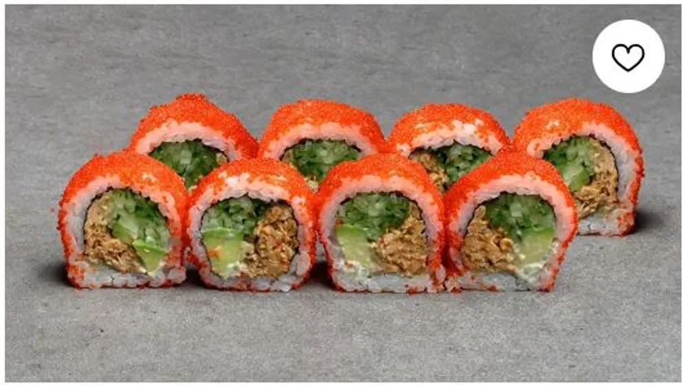 California tobiko pieczony łosoś (8 sztuk)