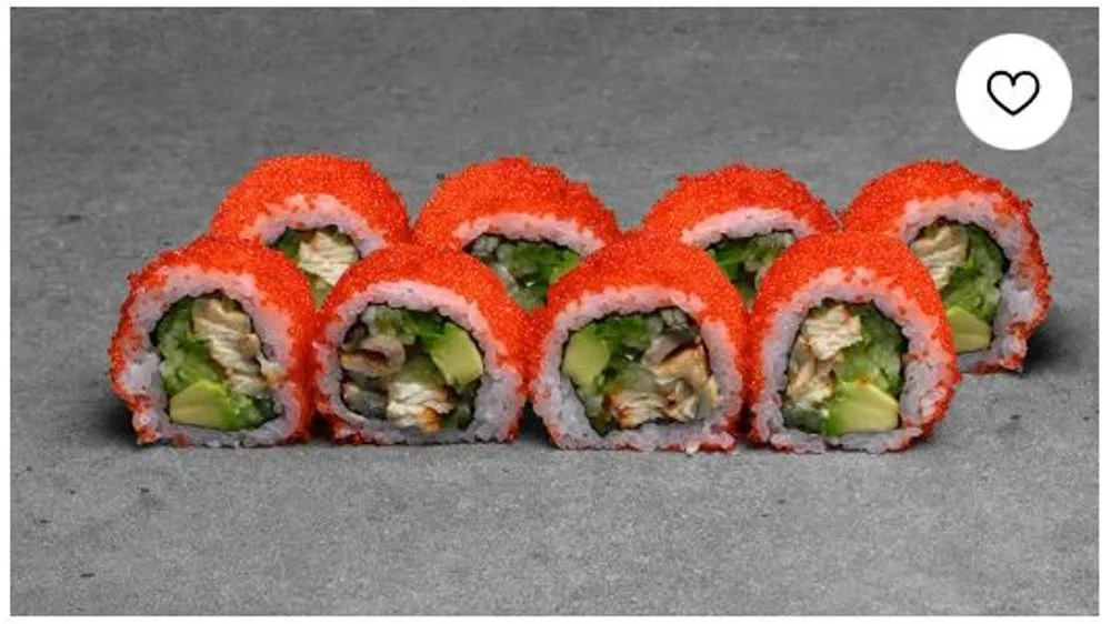 California tobiko węgorz (8 sztuk)