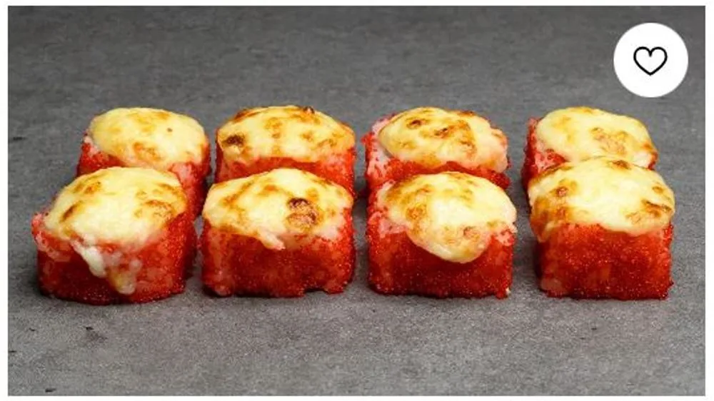 Zapiekany tobiko- krewetka (8 sztuk)