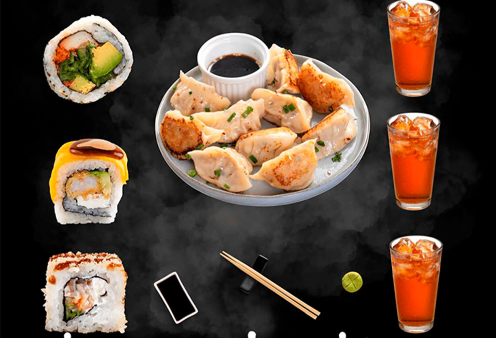 Combo 30 Piezas, 3 Bebidas, 3 Gyozas
