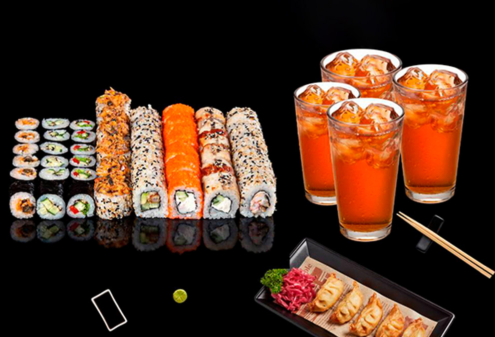 Combo 50 Piezas, 4 Bebidas, 4 Gyozas
