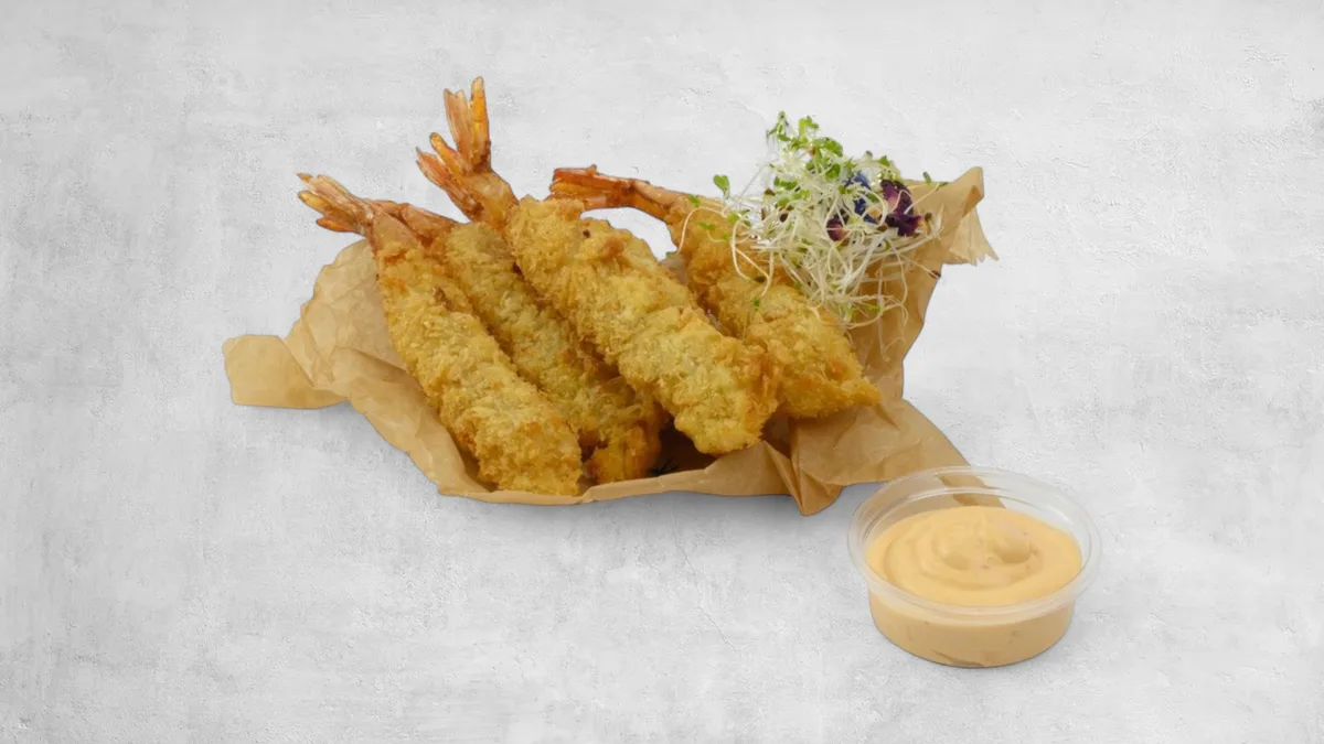Krewetki w Panko z Pesto