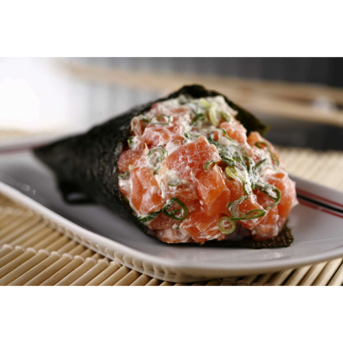 Temaki S/arroz Salmão Cubos C.chss Cebol