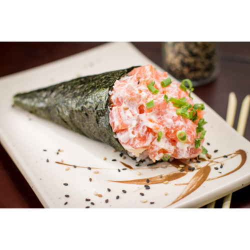 Temaki sem Arroz Salmão C.cheese Cebolin