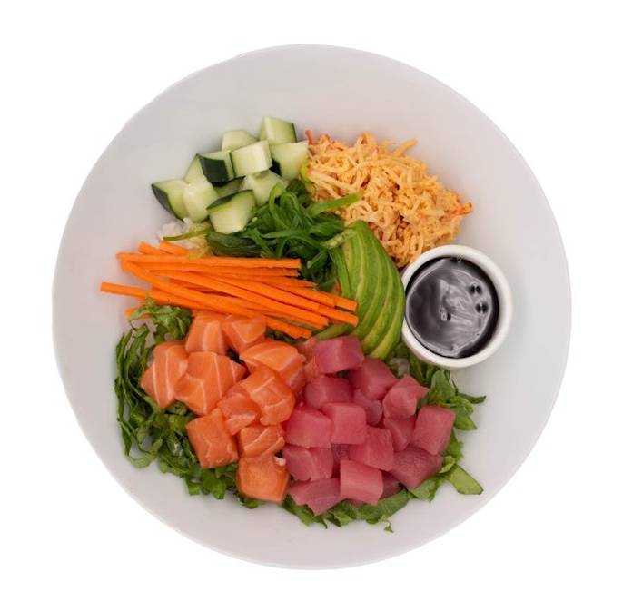Poke Rice Bowl - Salmon and Tuna