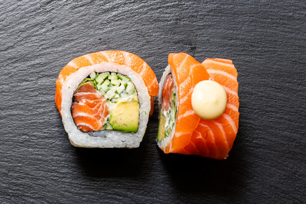 Salmon Truffle california roll