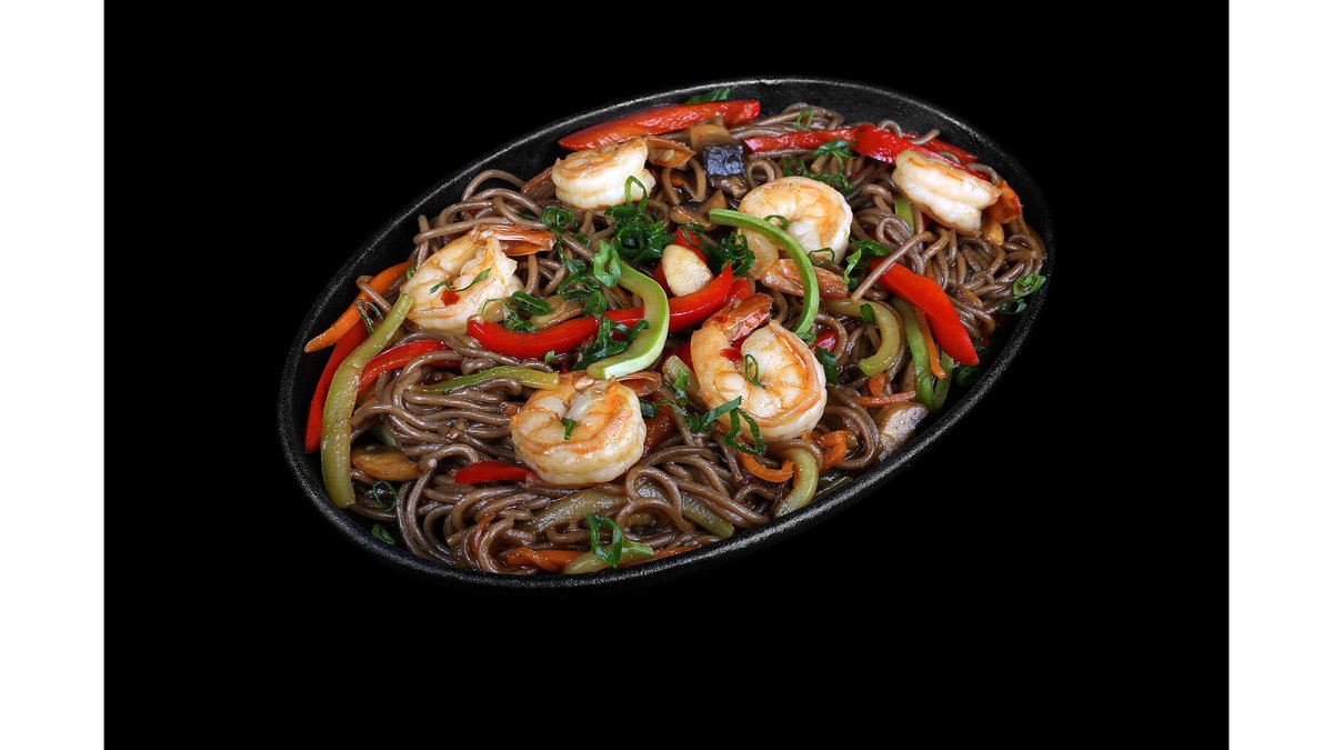 Noodles soba cu crevețI