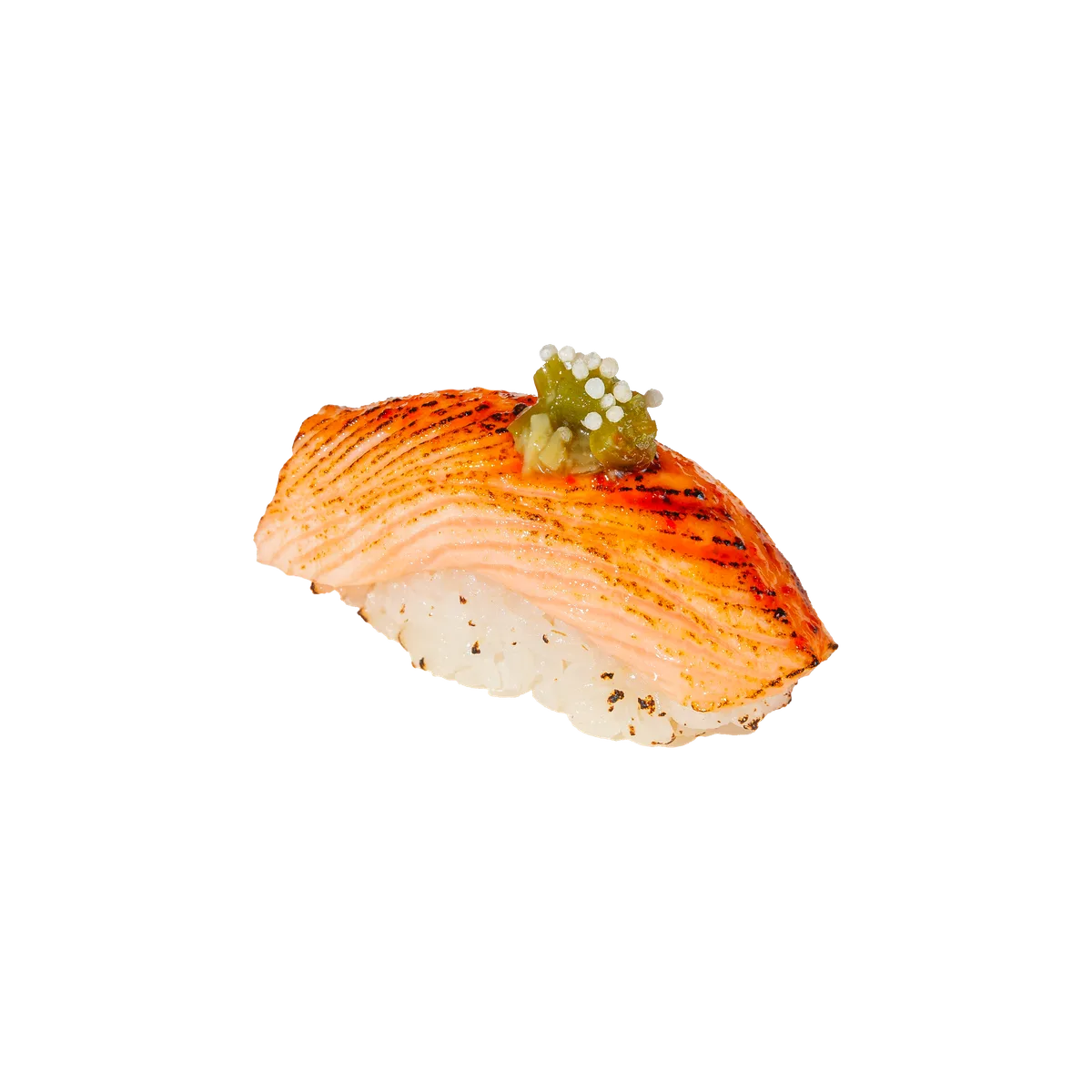 Nigiri z opalonym łososiem