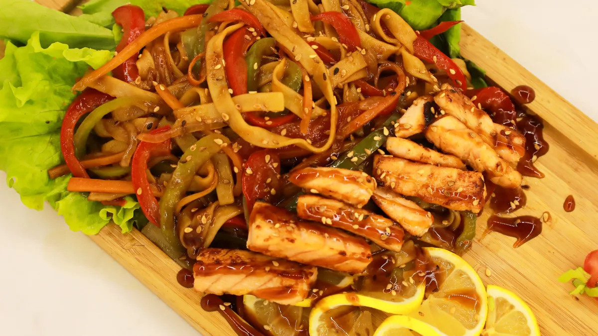Noodles with Salmon