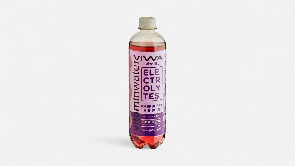 Viwa Vitaminwater raspberry-hibiscus flavored, energy-free and non-carbonated soft drink 600 ml