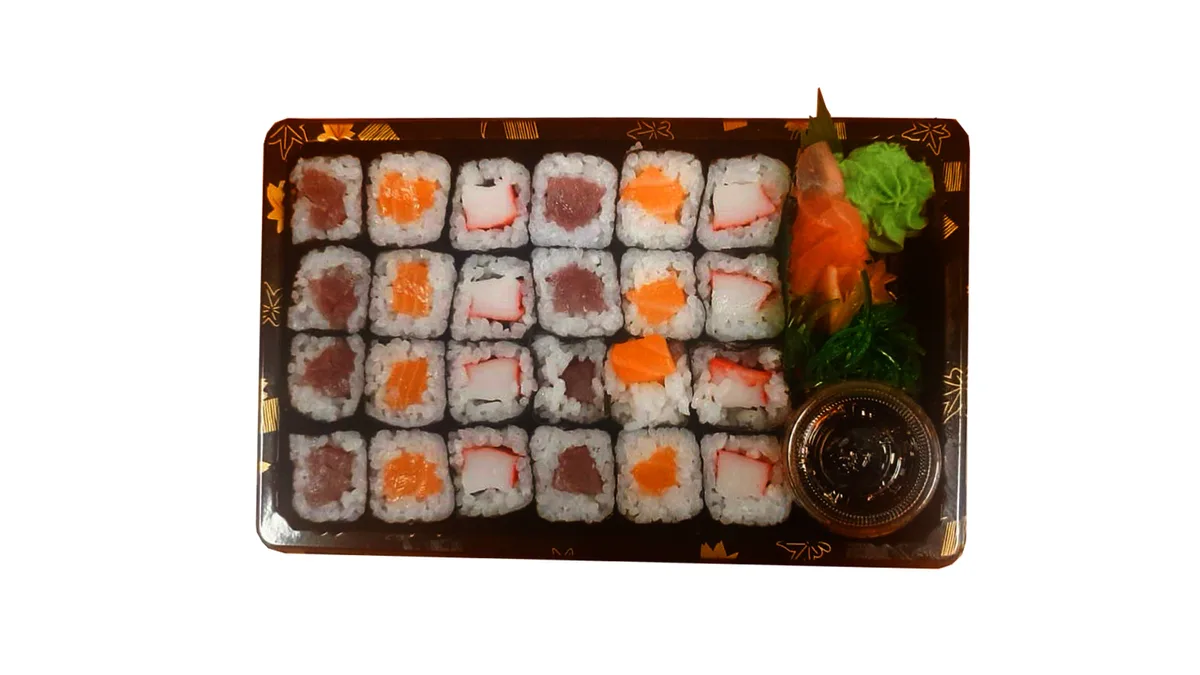 560. Set 24ks: losos maki, tuňák maki, krabí maki