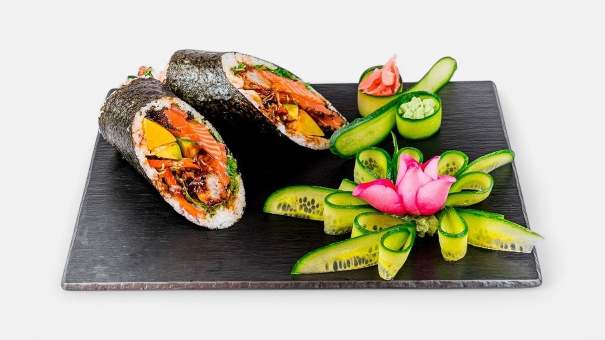 Sushi burrito salmon specialita