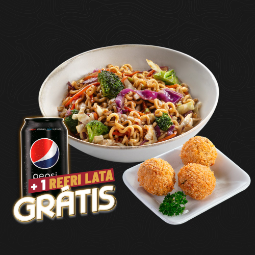 3 Bolinhos D'ouro + Yakisoba Misto+refri
