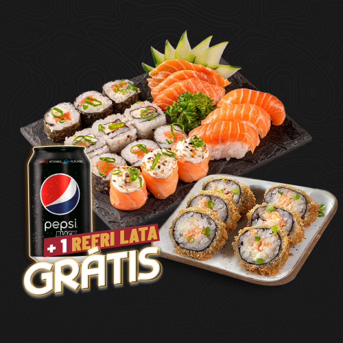 6 Hots Phila Salmão + Box Salmão + Refri