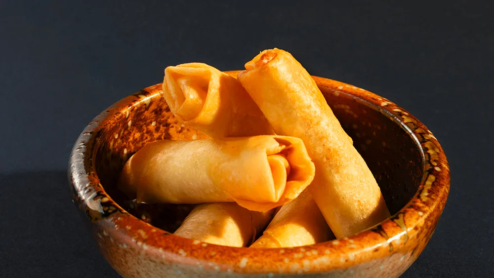 Banana spring rolls