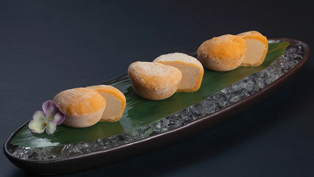 Mochi Ice-cream with Caramel