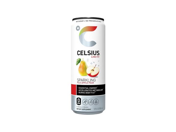Celsius Sparkling Fuji Apple Pear - 12oz Can