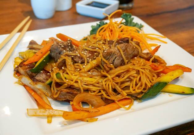 SAKE NOODLES STEAK