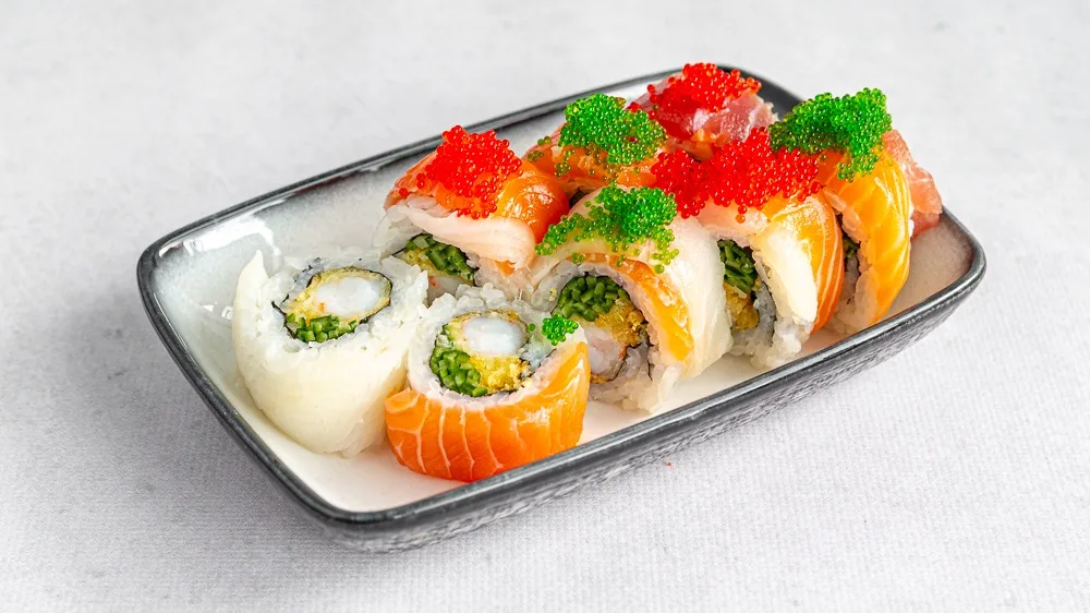 Rainbow ebi ten maki